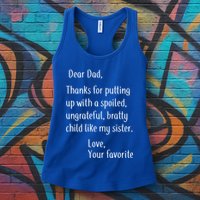 Dad Thanks For Putting Up With My Sister Womens Tank Top