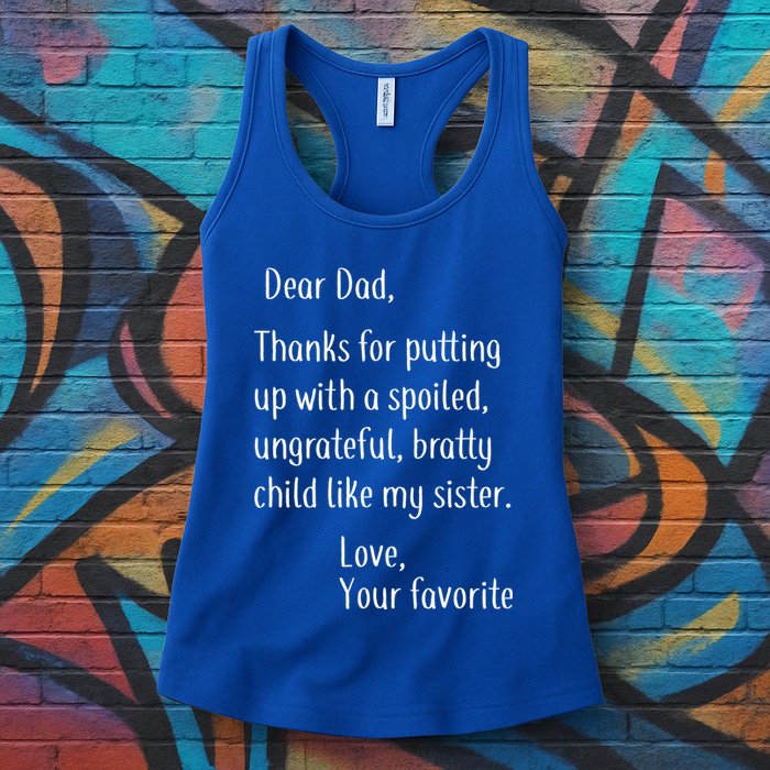 Dad Thanks For Putting Up With My Sister Womens Tank Top