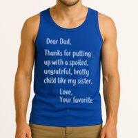 Dad Thanks For Putting Up With My Sister Tank Top