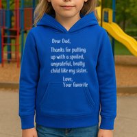 Dad Thanks For Putting Up With My Sister Kids Hoodie
