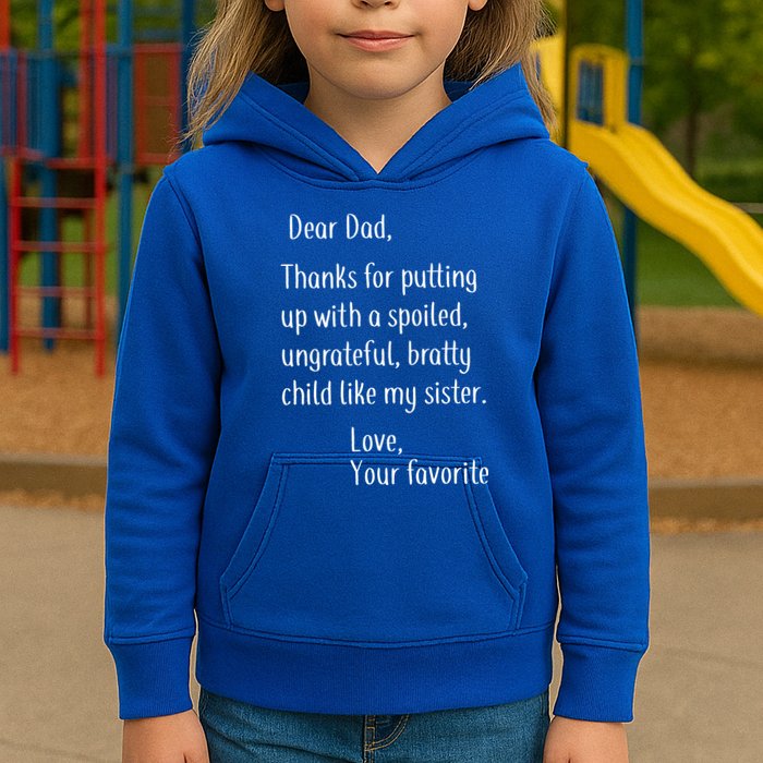 Dad Thanks For Putting Up With My Sister Kids Hoodie