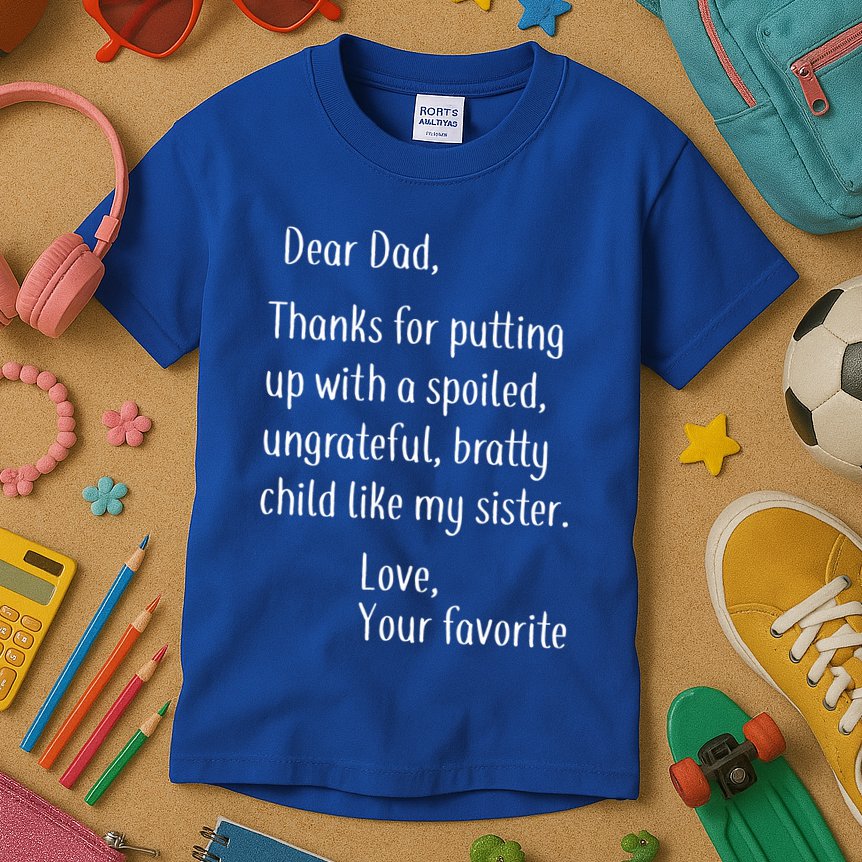 Dad Thanks For Putting Up With My Sister Kids T-Shirt