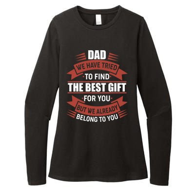 Dad The Best Gift For You Womens CVC Long Sleeve Shirt