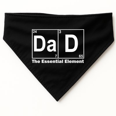Dad The Essential Element Table USA-Made Doggie Bandana