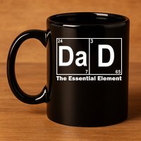 Dad The Essential Element Table 11oz C Handle Ceramic Mug