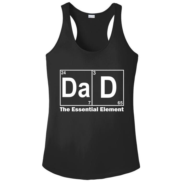 Dad The Essential Element Table Ladies PosiCharge Competitor Racerback Tank