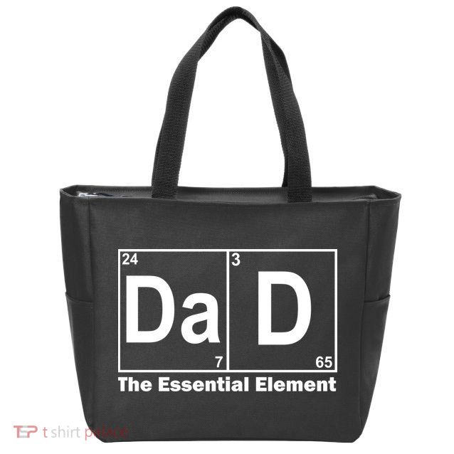 Dad The Essential Element Table Zip Tote Bag