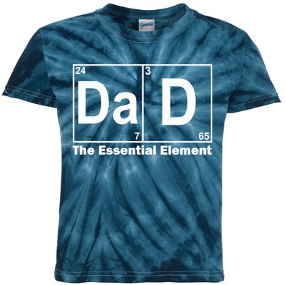 Dad The Essential Element Table Kids Tie-Dye T-Shirt