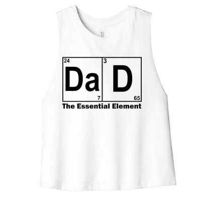 Dad The Essential Element Table Women's Racerback Cropped Tank