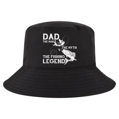 Dad The Fishing Legend Cool Comfort Performance Bucket Hat