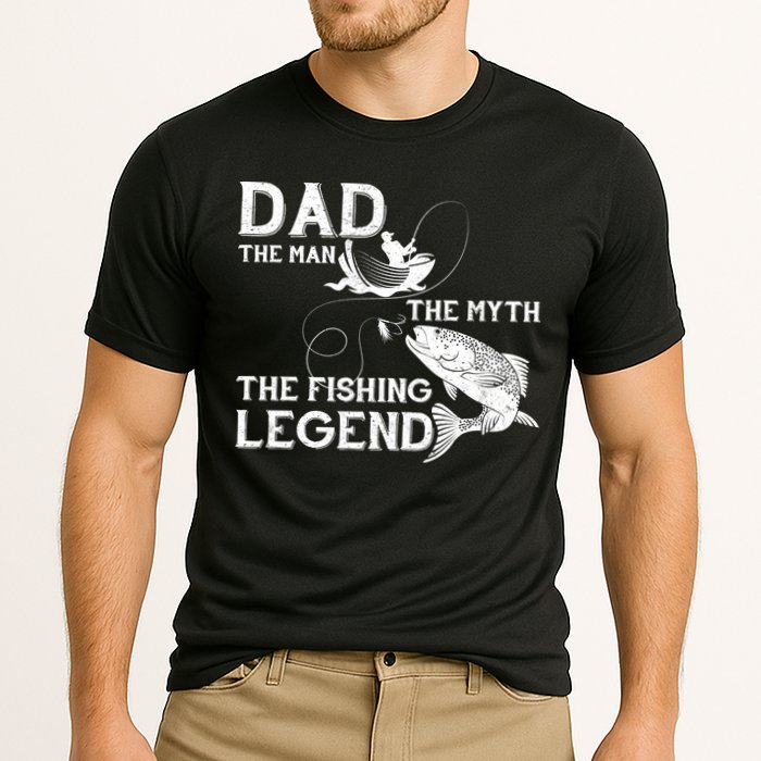 Dad The Fishing Legend Cooling Performance Crew T-Shirt