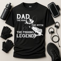 Dad The Fishing Legend Cooling Performance Crew T-Shirt
