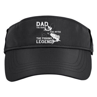 Dad The Fishing Legend Adult Drive Performance Visor