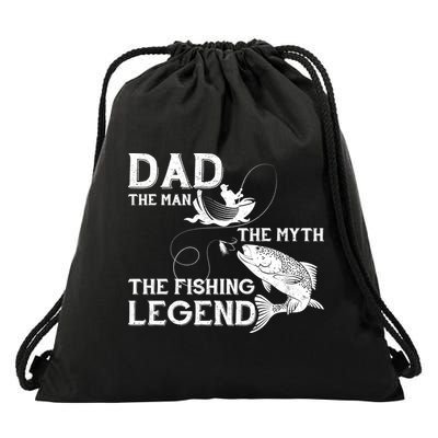 Dad The Fishing Legend Drawstring Bag