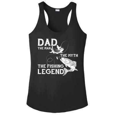 Dad The Fishing Legend Ladies PosiCharge Competitor Racerback Tank