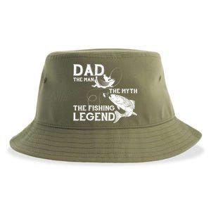 Dad The Fishing Legend Sustainable Bucket Hat