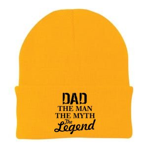 Dad The Man Myth Legend Knit Cap Winter Beanie