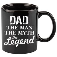 Dad The Man Myth Legend 11oz C Handle Ceramic Mug