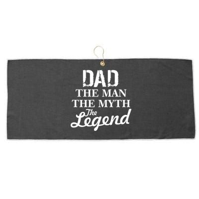 Dad The Man Myth Legend Large Microfiber Waffle Golf Towel