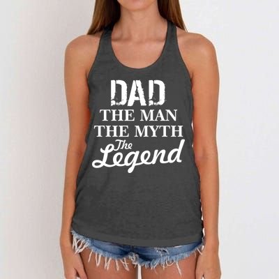 Dad The Man Myth Legend Women's Knotted Racerback Tank