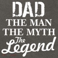 Dad The Man Myth Legend Cotton Canvas Backpack