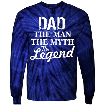 Dad The Man Myth Legend Tie-Dye Long Sleeve Shirt