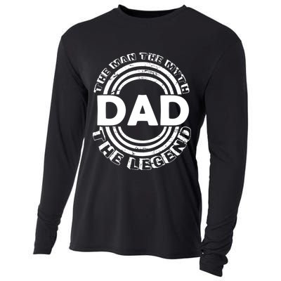 Dad The Man Myth The Legend Funny Cooling Performance Long Sleeve Crew