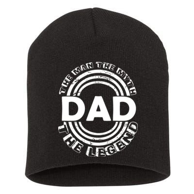 Dad The Man Myth The Legend Funny Short Acrylic Beanie