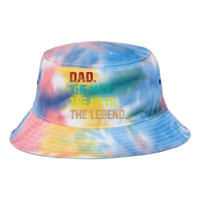 Dad The Man The Myth The Legend  Tie Dye Newport Bucket Hat