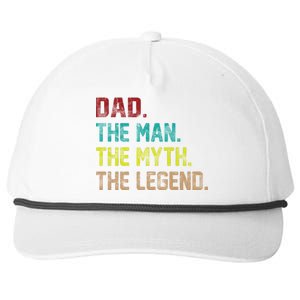 Dad The Man The Myth The Legend  Snapback Five-Panel Rope Hat