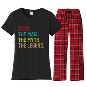 Dad The Man The Myth The Legend  Women's Flannel Pajama Set