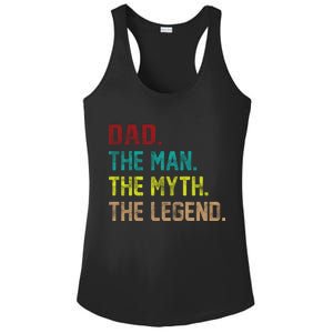 Dad The Man The Myth The Legend  Ladies PosiCharge Competitor Racerback Tank