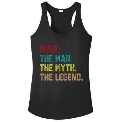Dad The Man The Myth The Legend  Ladies PosiCharge Competitor Racerback Tank