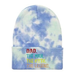 Dad The Man The Myth The Legend  Tie Dye 12in Knit Beanie