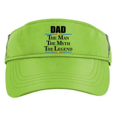 Dad The Man The Myth The Legend Stars Adult Drive Performance Visor