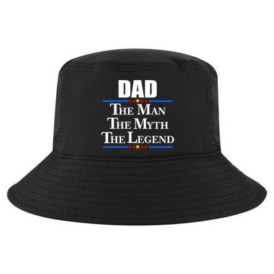 Dad The Man The Myth The Legend Stars Cool Comfort Performance Bucket Hat
