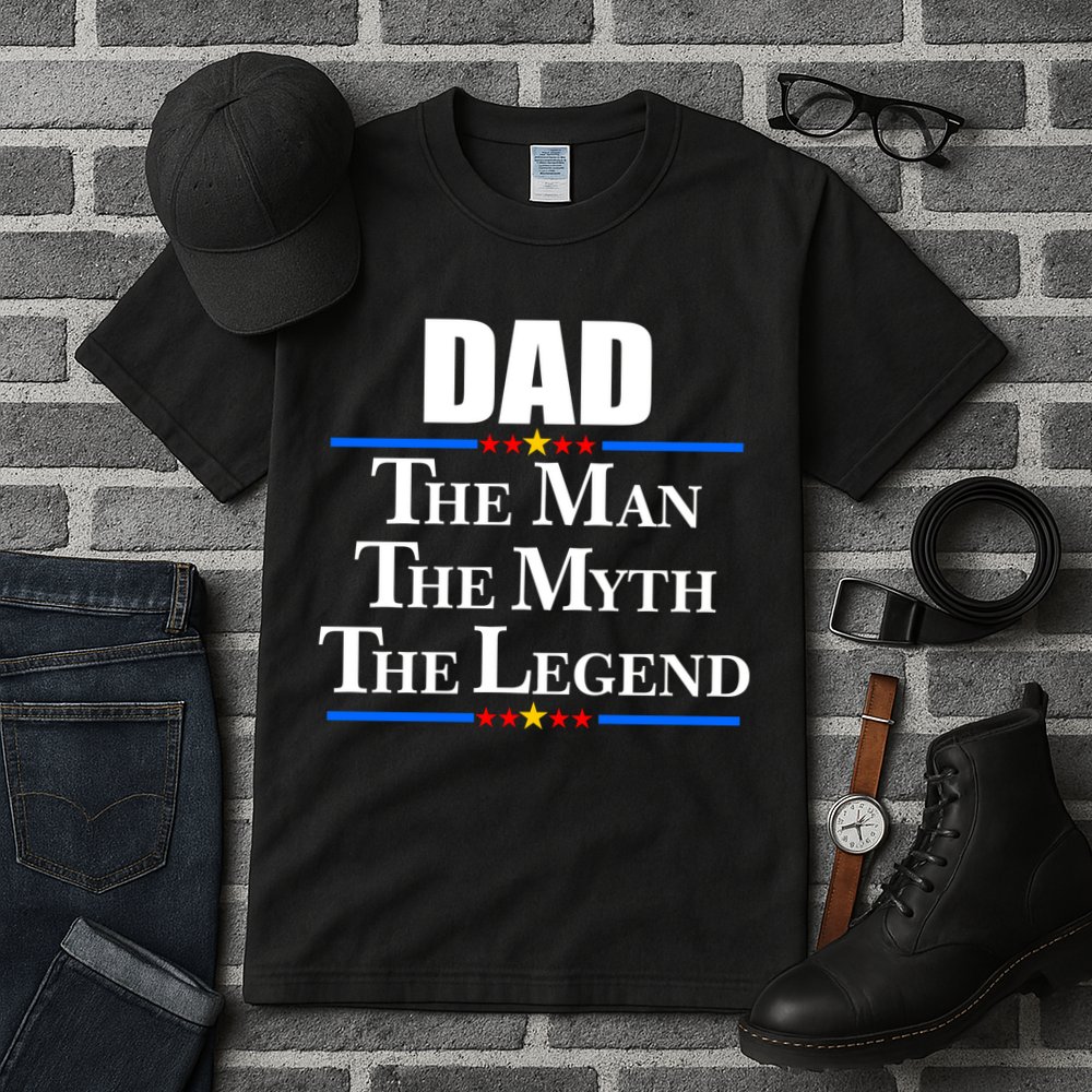 Dad The Man The Myth The Legend Stars Tall T-Shirt