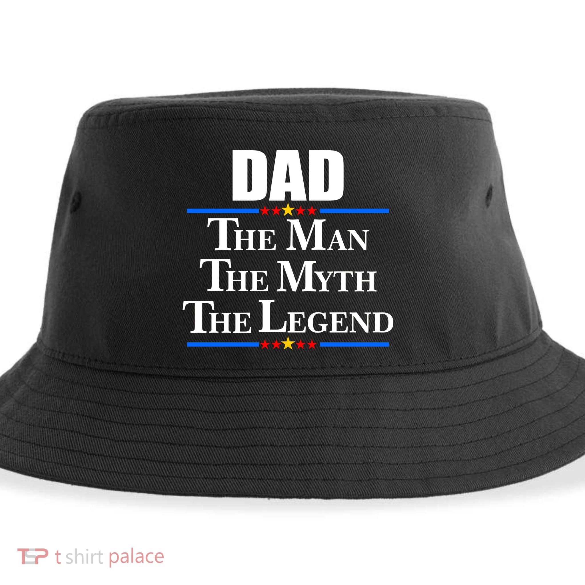 Dad The Man The Myth The Legend Stars Sustainable Bucket Hat