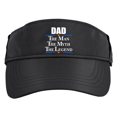 Dad The Man The Myth The Legend Stars Adult Drive Performance Visor