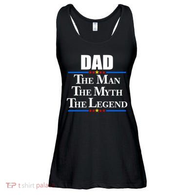 Dad The Man The Myth The Legend Stars Ladies Essential Flowy Tank