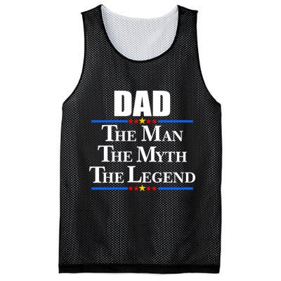 Dad The Man The Myth The Legend Stars Mesh Reversible Basketball Jersey Tank