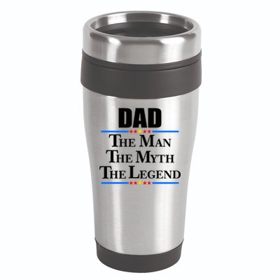 Dad The Man The Myth The Legend Stars 16oz Travel Tumbler