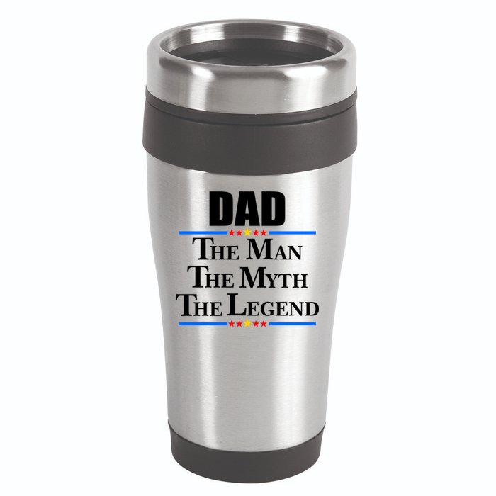 Dad The Man The Myth The Legend Stars 16oz Travel Tumbler