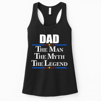 Dad The Man The Myth The Legend Stars Womens Tank Top