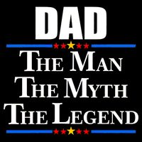 Dad The Man The Myth The Legend Stars Baby Bodysuit