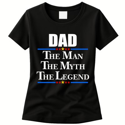 Dad The Man The Myth The Legend Stars Womens T-Shirt