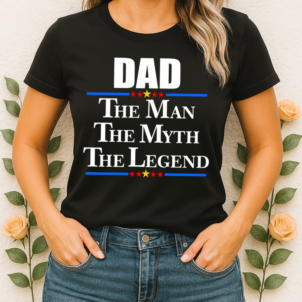 Dad The Man The Myth The Legend Stars Womens T-Shirt