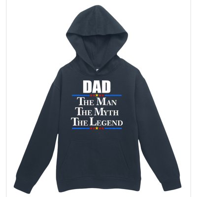 Dad The Man The Myth The Legend Stars Urban Pullover Hoodie