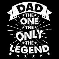 Dad The One The Only The Legend Wool Snapback Cap