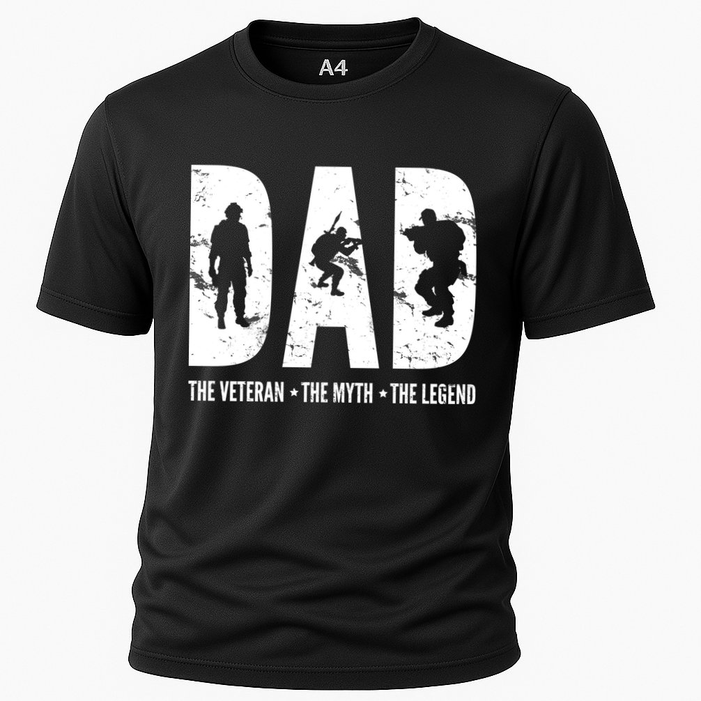 Dad The Veteran The Myth The Legend Cooling Performance Crew T-Shirt